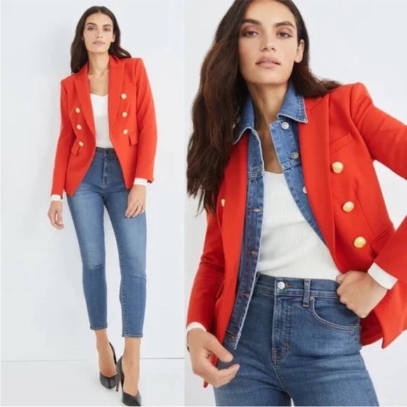 $798 Veronica Beard flame Wonder Woman red Miller Dickey Jacket Blazer sz 6 - Picture 15 of 16